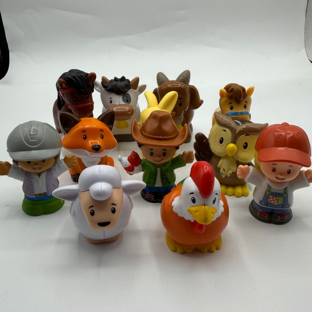 Fisher-Price Little People Farm Animals & Figures Lot of 11 Cow Horse Sheep Fox